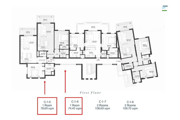 1 BR Apartment with Lagoon view & Roof - 11